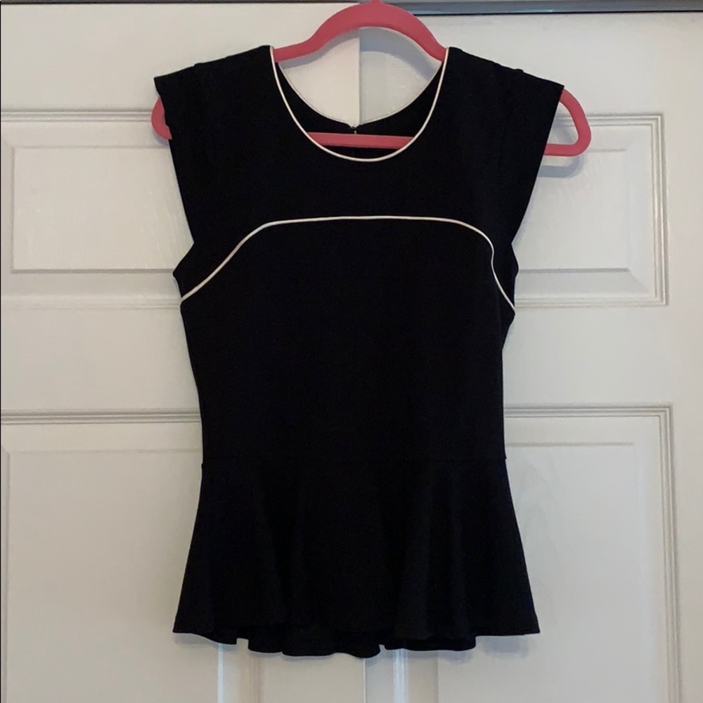 NWOT French Connection black peplum top